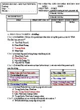 Đề kiểm tra cuối học kỳ II môn Lịch sử + Địa lý Lớp 5 - Năm học 2014-2015 - Phòng GD & ĐT Thủ Thừa (Có đáp án)